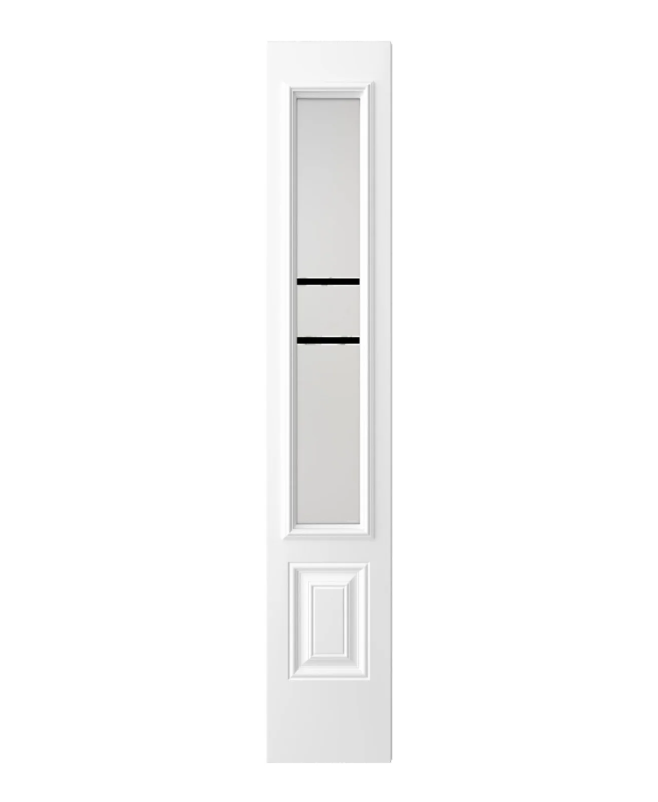 Frosted high-privacy glass in an 8-by-48-inch sidelite