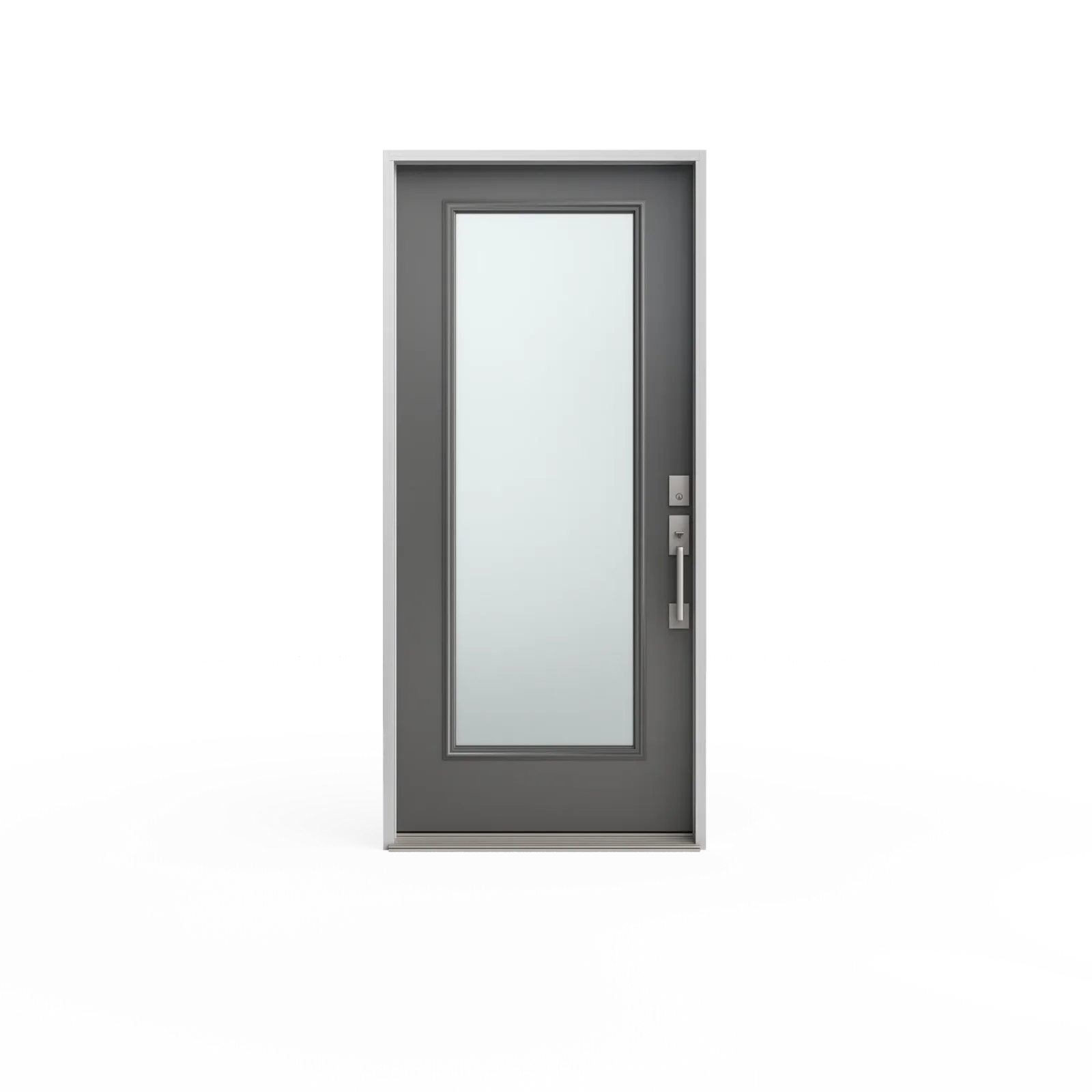 Full-glass fiberglass entry door