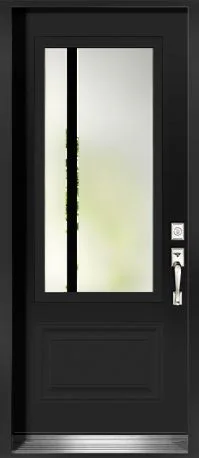 Linear privacy door glass