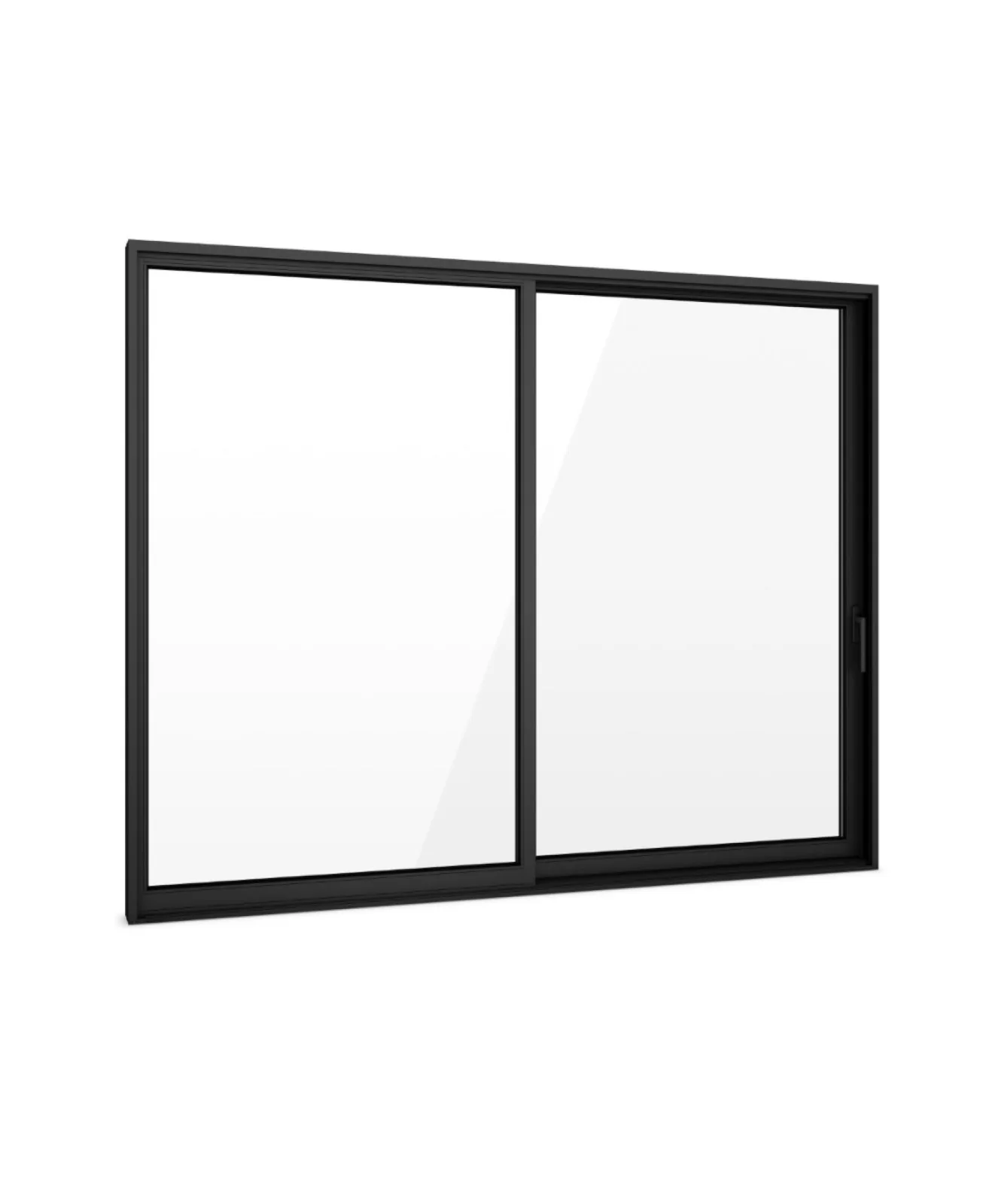 Slim-frame aluminum patio door