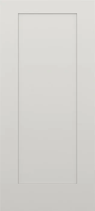 Smooth flush fiberglass entry door