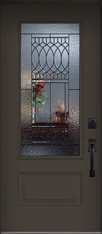 Classic beveled decorative glass for an entry door