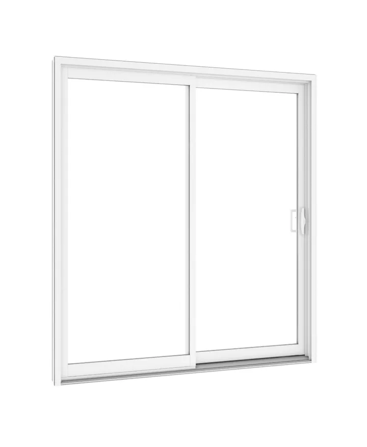 White PVC sliding patio door system