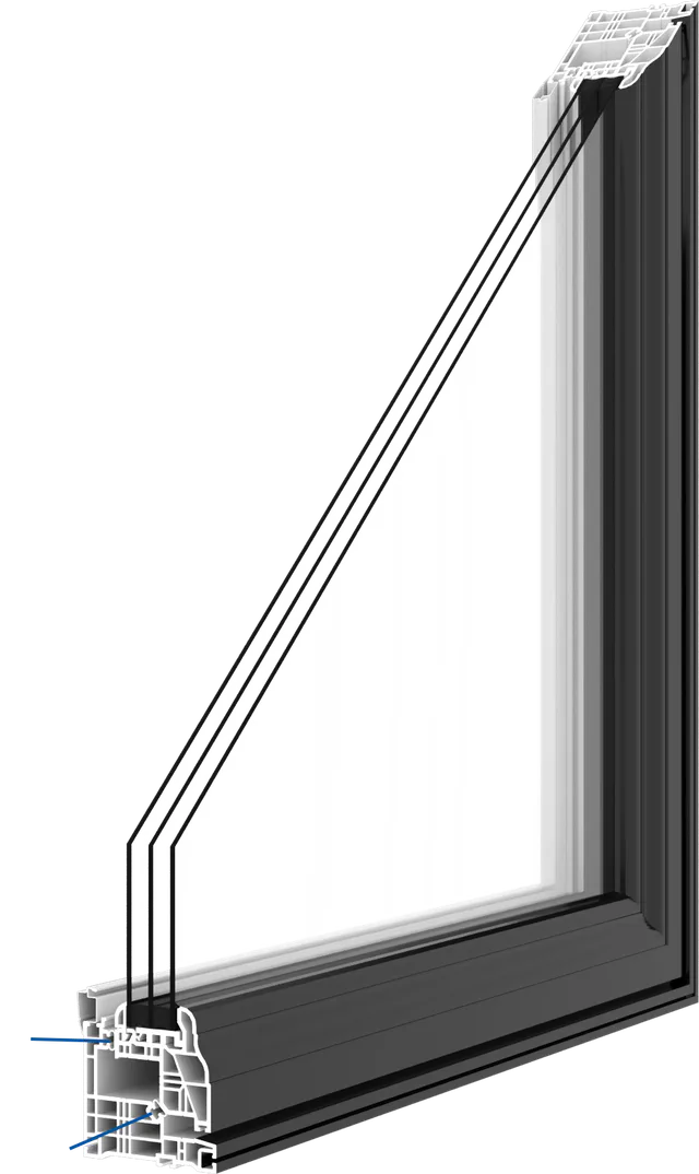 Insulated glass and frame profile