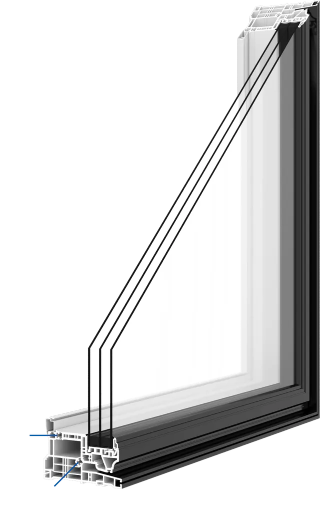 High-Performance Casement Window: construction detail